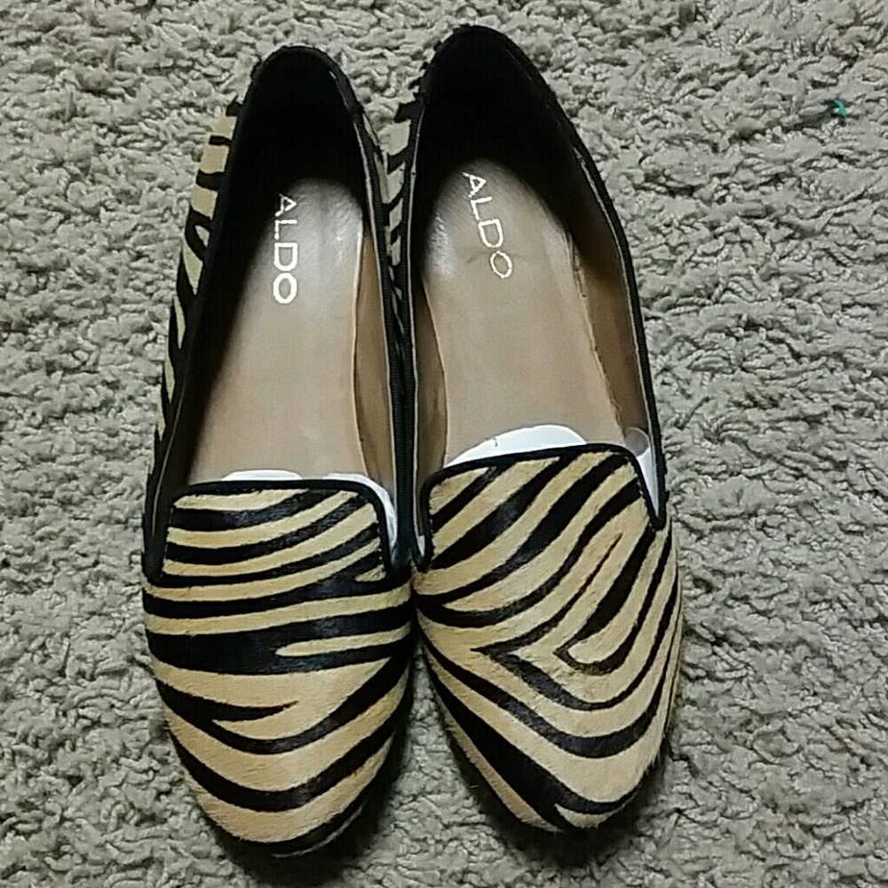 Aldo calf hair loafers